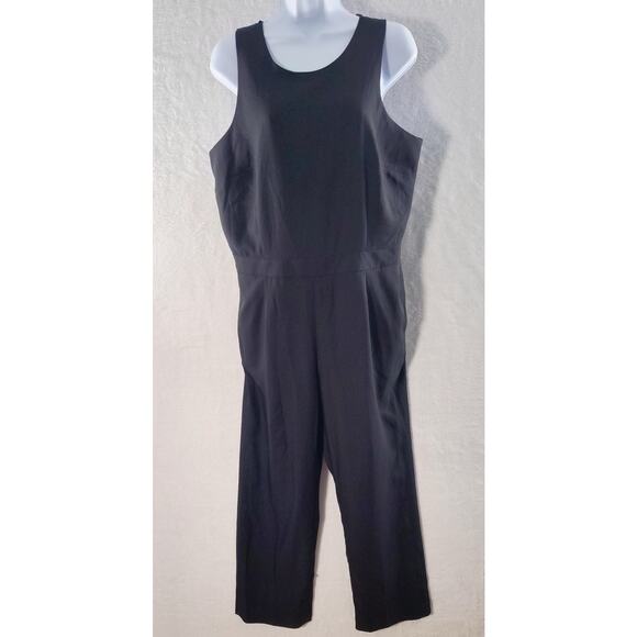 Banana Republic Jumpsuit Women's size 10 Black Ankle Length Sleeveless Pockets - Picture 16 of 16